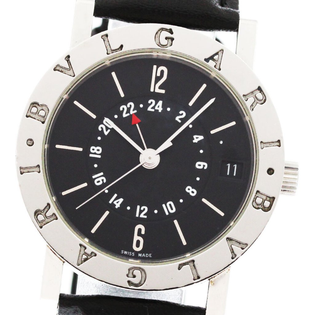 Bvlgari Bvlgaribvlgari Bb33slgmt Gmt Date Black Dial Automatic Boys868035